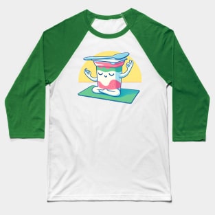 A Yogurt Doing Yoga Baseball T-Shirt